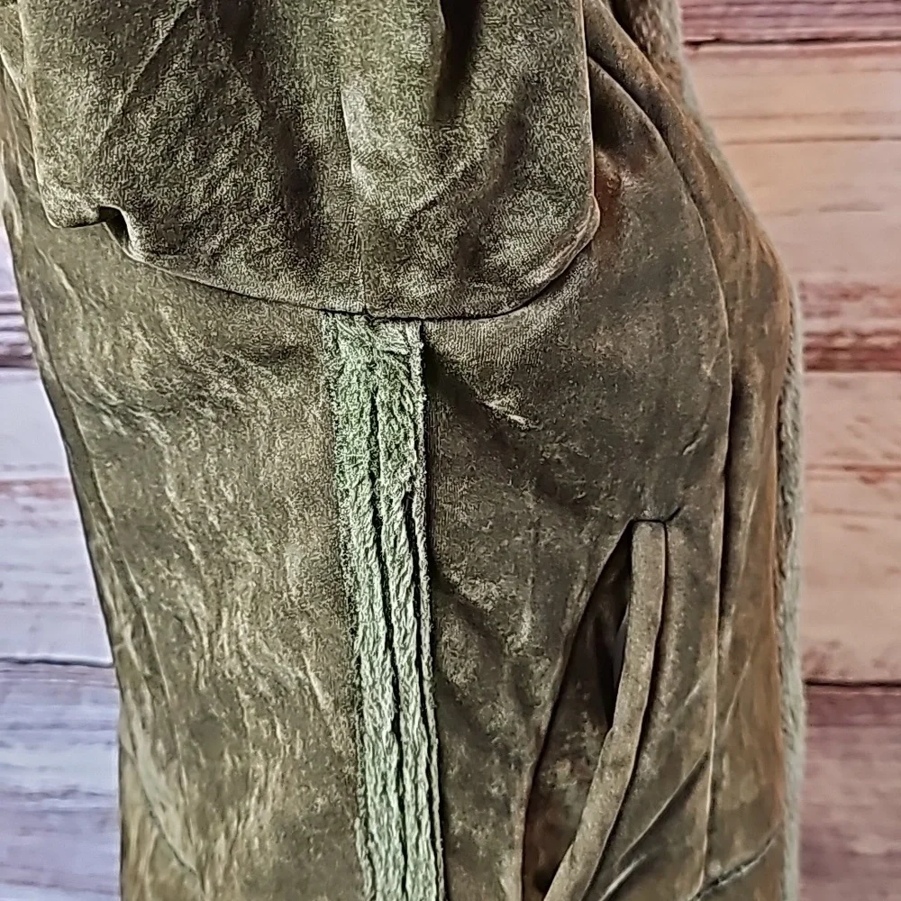 EFFECI ARMY GREEN VALOR AND FAUX FUR SHORT JACKET - Picture 4 of 15